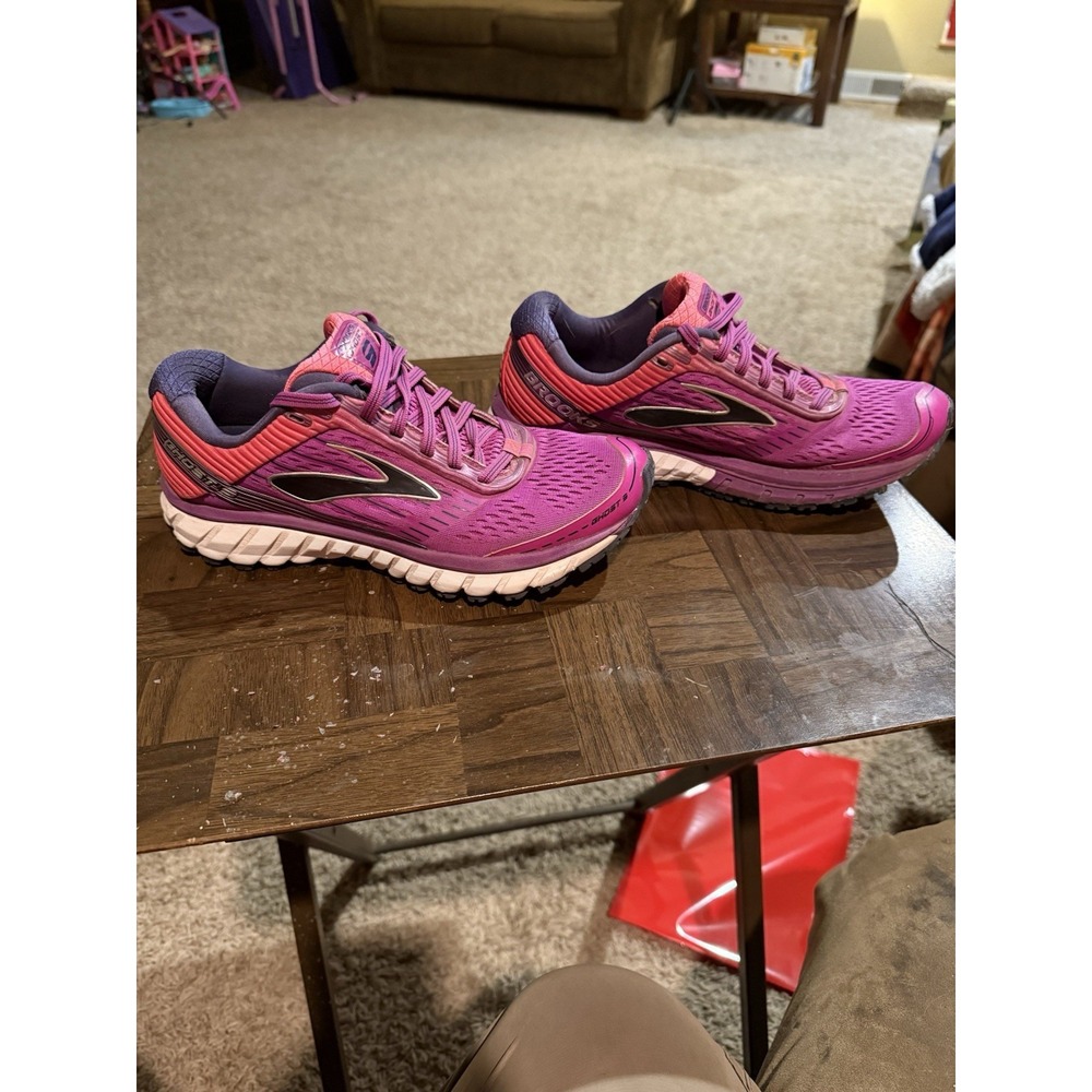 Brooks Ghost 9 Women's Running Shoes Pink Purple US 8.5 B Cushioned Trainer‎